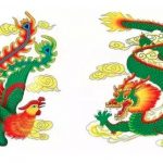 Lucky symbol Chinese Dragon and phoenix