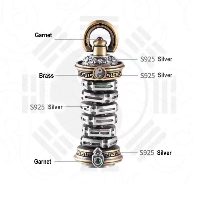 Heaven's secrets Pendant prayer wheel